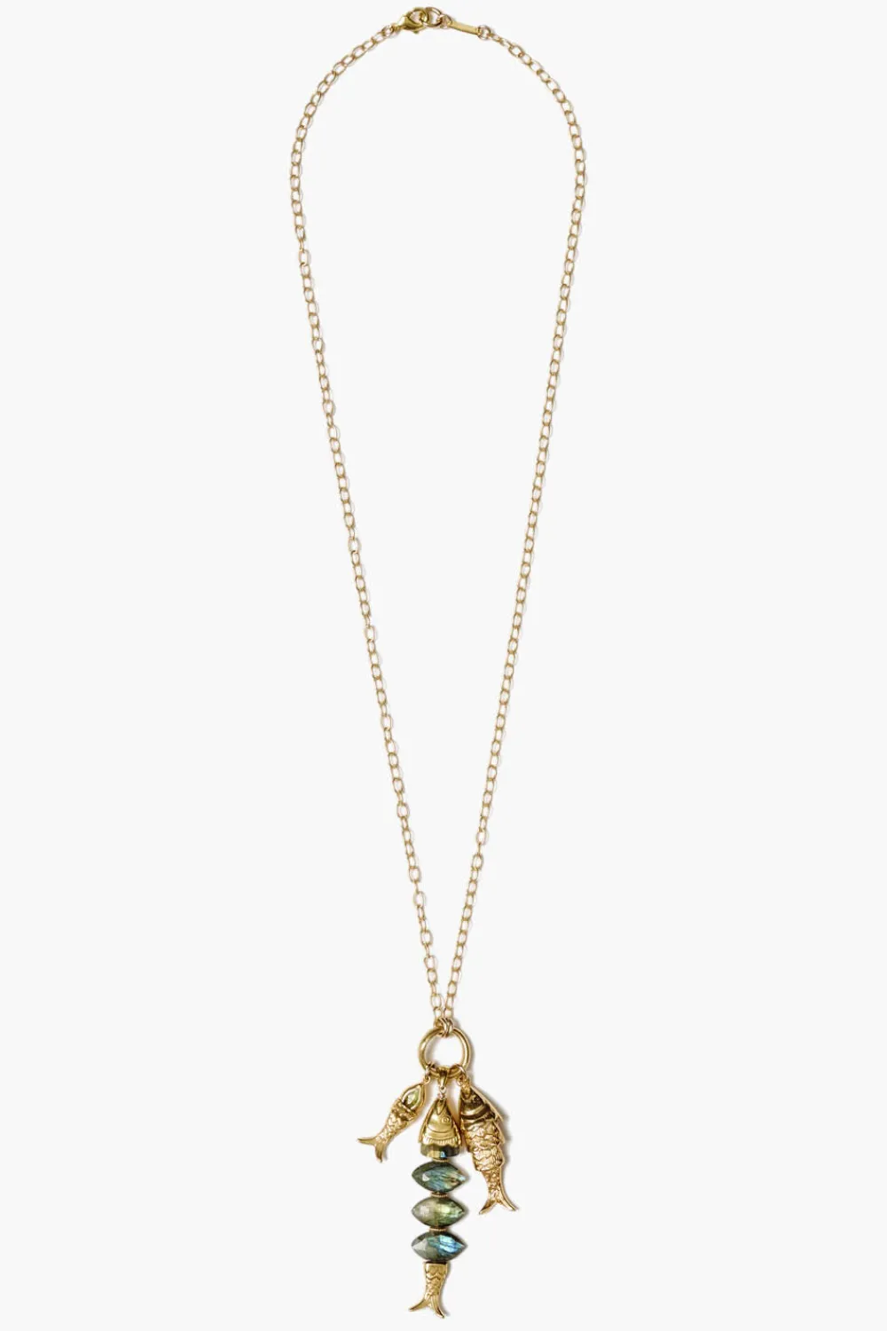 Chan Luu Orris Charm Necklace Labradorite