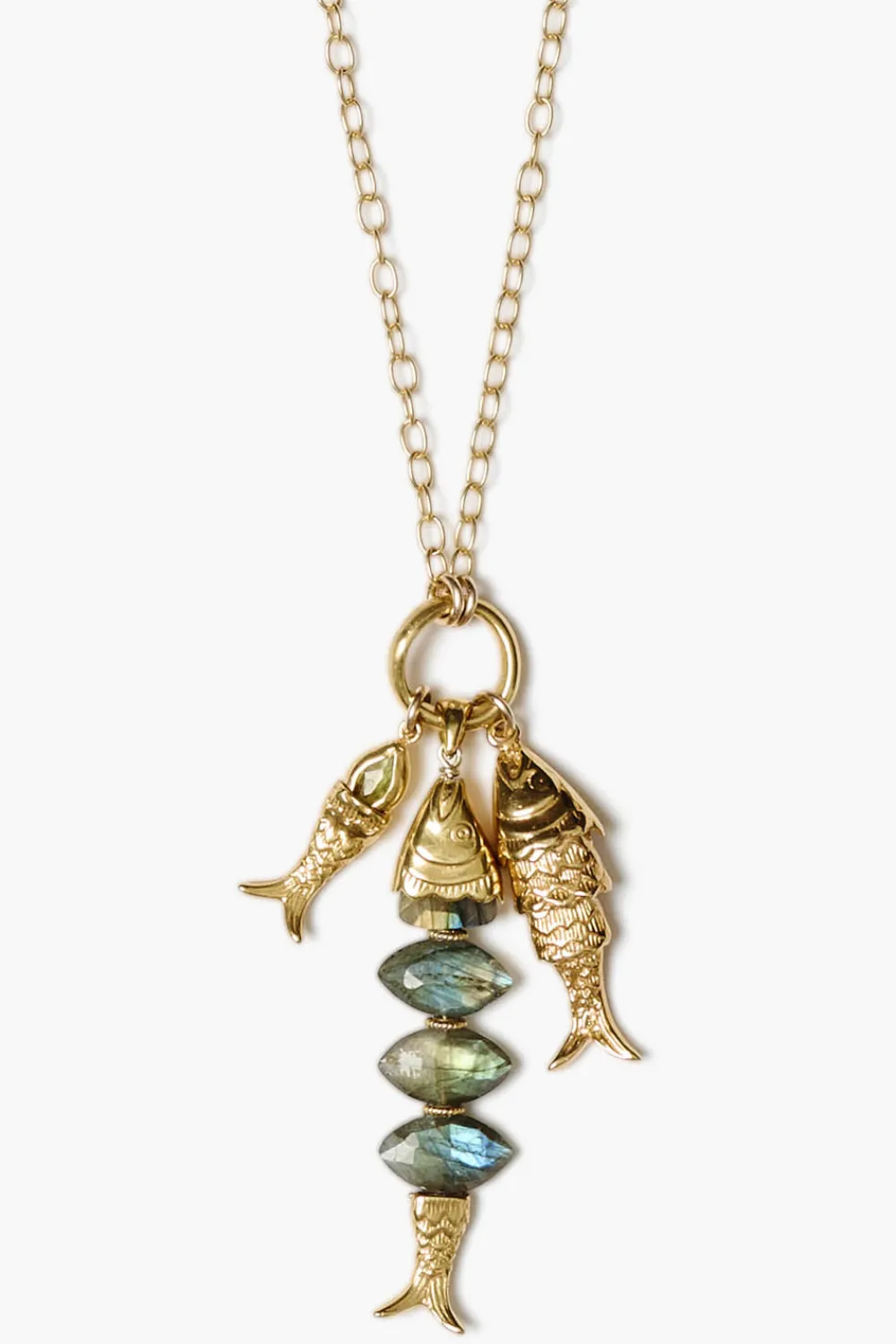 Chan Luu Orris Charm Necklace Labradorite