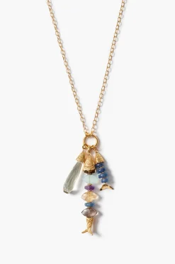 Chan Luu Orris Charm Necklace Multi