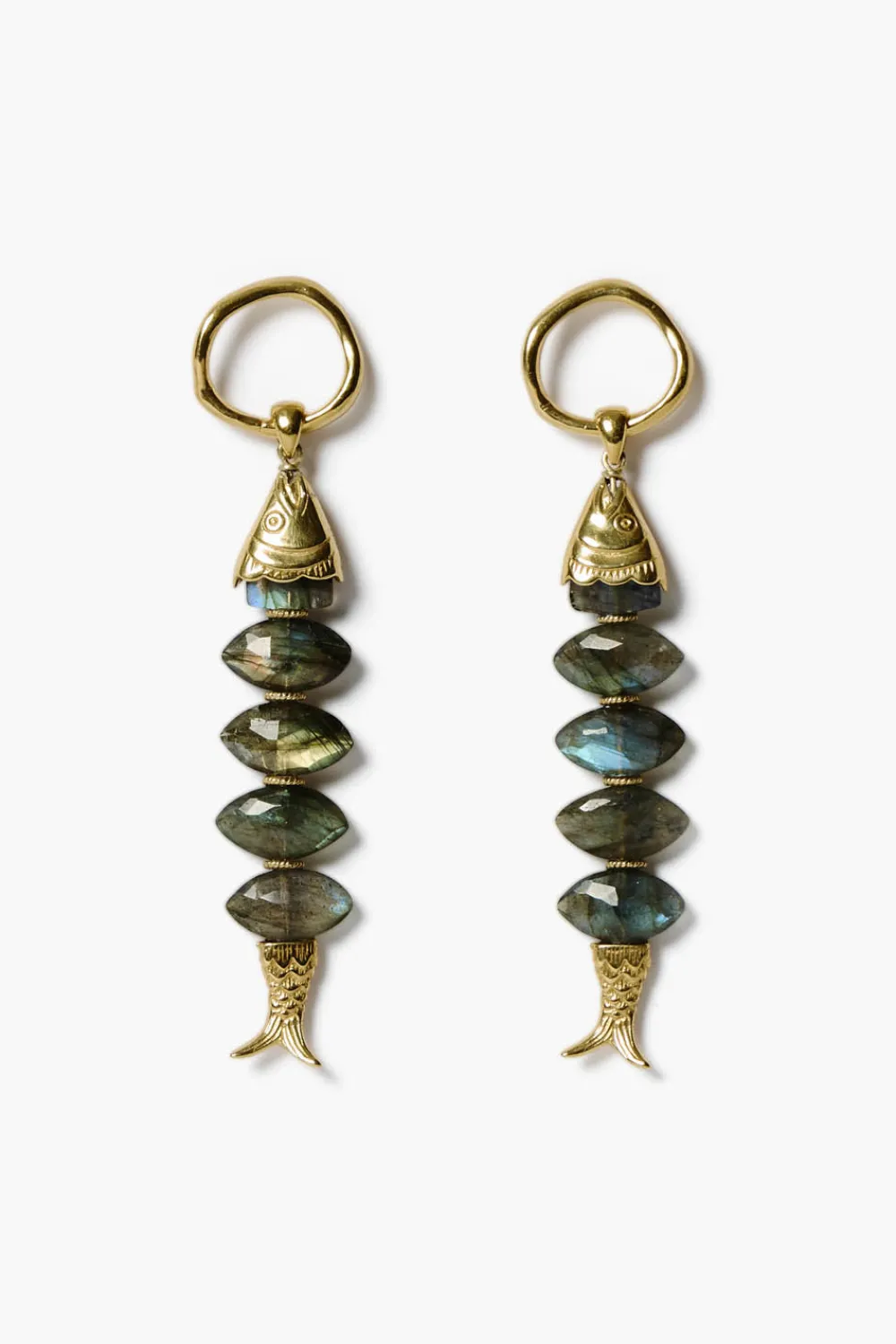 Chan Luu Orris Earrings Labradorite