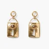 Chan Luu Padlock Earrings Gold