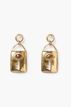 Chan Luu Padlock Earrings Gold