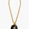 Chan Luu Padlock Necklace Black Horn