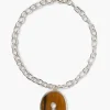 Chan Luu Padlock Necklace Brown Horn