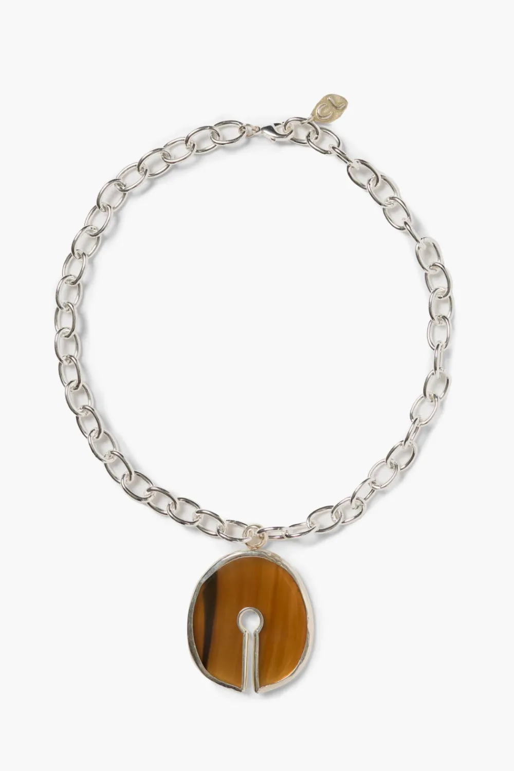 Chan Luu Padlock Necklace Brown Horn