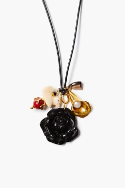 Chan Luu Palais Charm Necklace Black Agate