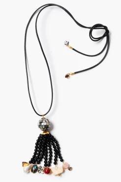 Chan Luu Palais Tassel Necklace Onyx