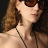 Chan Luu Pampille Earrings Smoky Quartz
