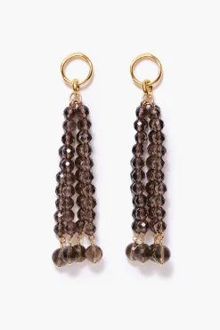 Chan Luu Pampille Earrings Smoky Quartz