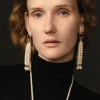 Chan Luu Pampille Earrings White Pearl