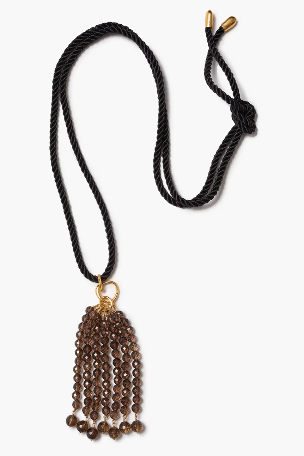 Chan Luu Pampille Necklace Smoky Quartz