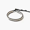 Chan Luu Paracord Wrap Anklet White Pearl