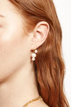 Chan Luu Phoebe Drop Earrings White Pearl