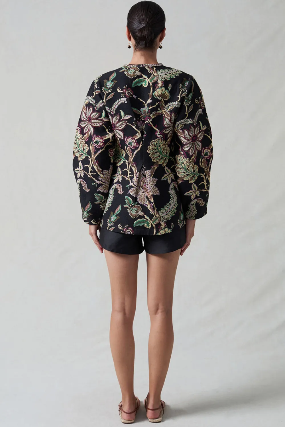 Chan Luu Pinch Wait Cardigan Back Jacquard