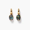 Chan Luu Scarab Hoop Earrings Labradorite