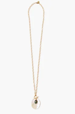 Chan Luu Scarab Toggle Necklace White MOP