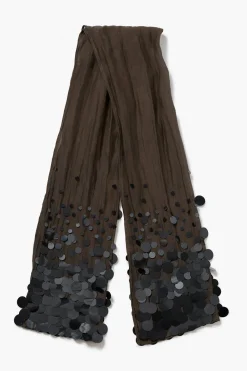 Chan Luu Sequin Cotton Silk Scarf Earth