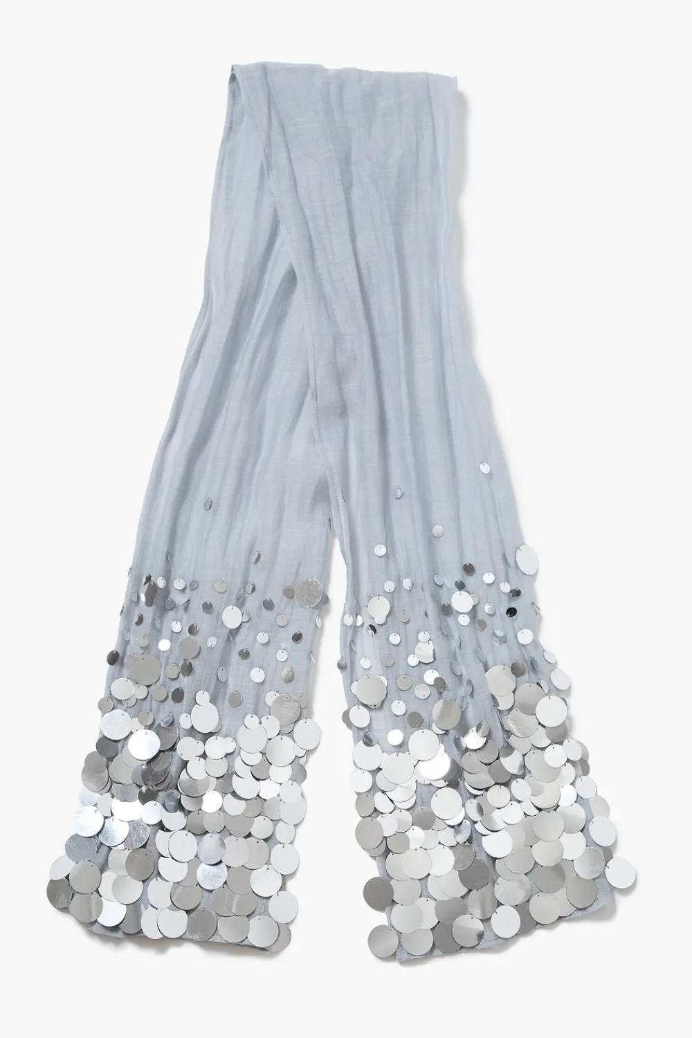 Chan Luu Sequin Cotton Silk Scarf Fog