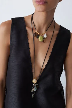 Chan Luu Serpentine Charm Necklace Multi