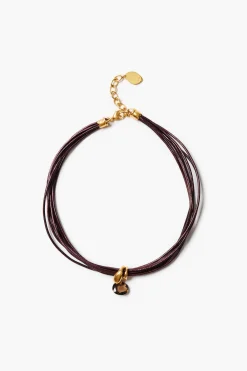 Chan Luu Serpentine Cord Necklace Smoky Quartz