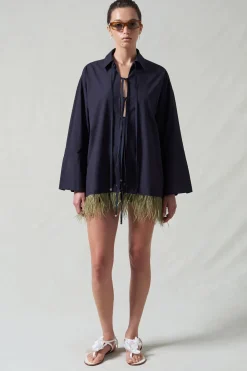 Chan Luu hoeace Feather hirt idnight Navy