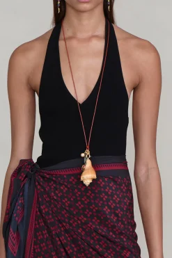 Chan Luu Spiral Shell Charm Necklace Multi