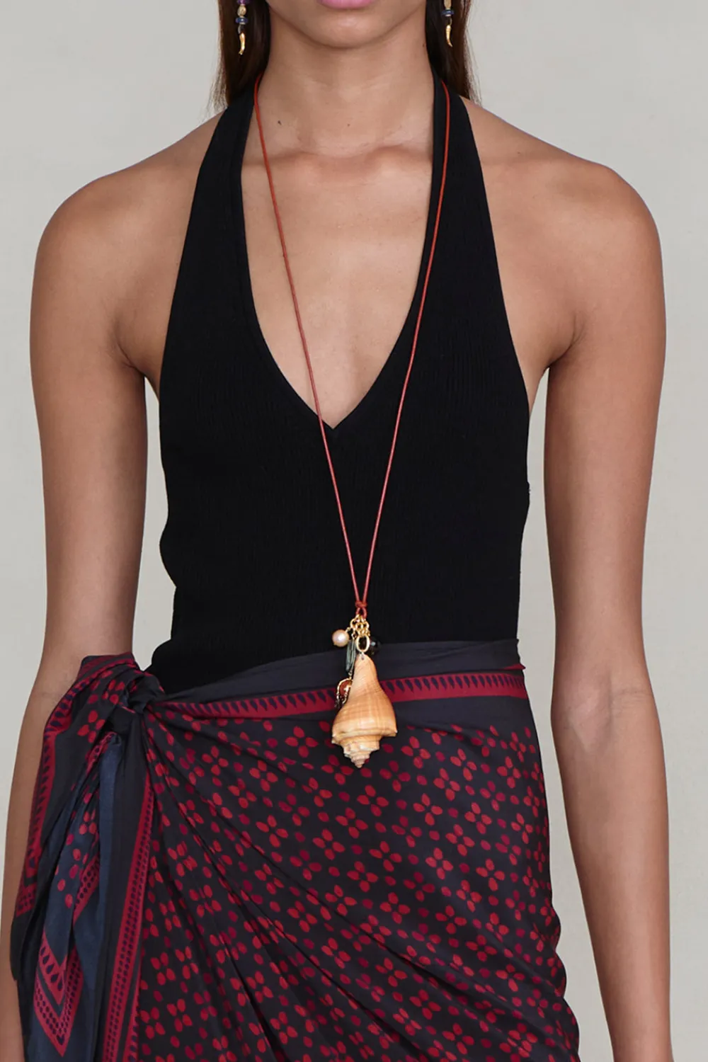 Chan Luu Spiral Shell Charm Necklace Multi