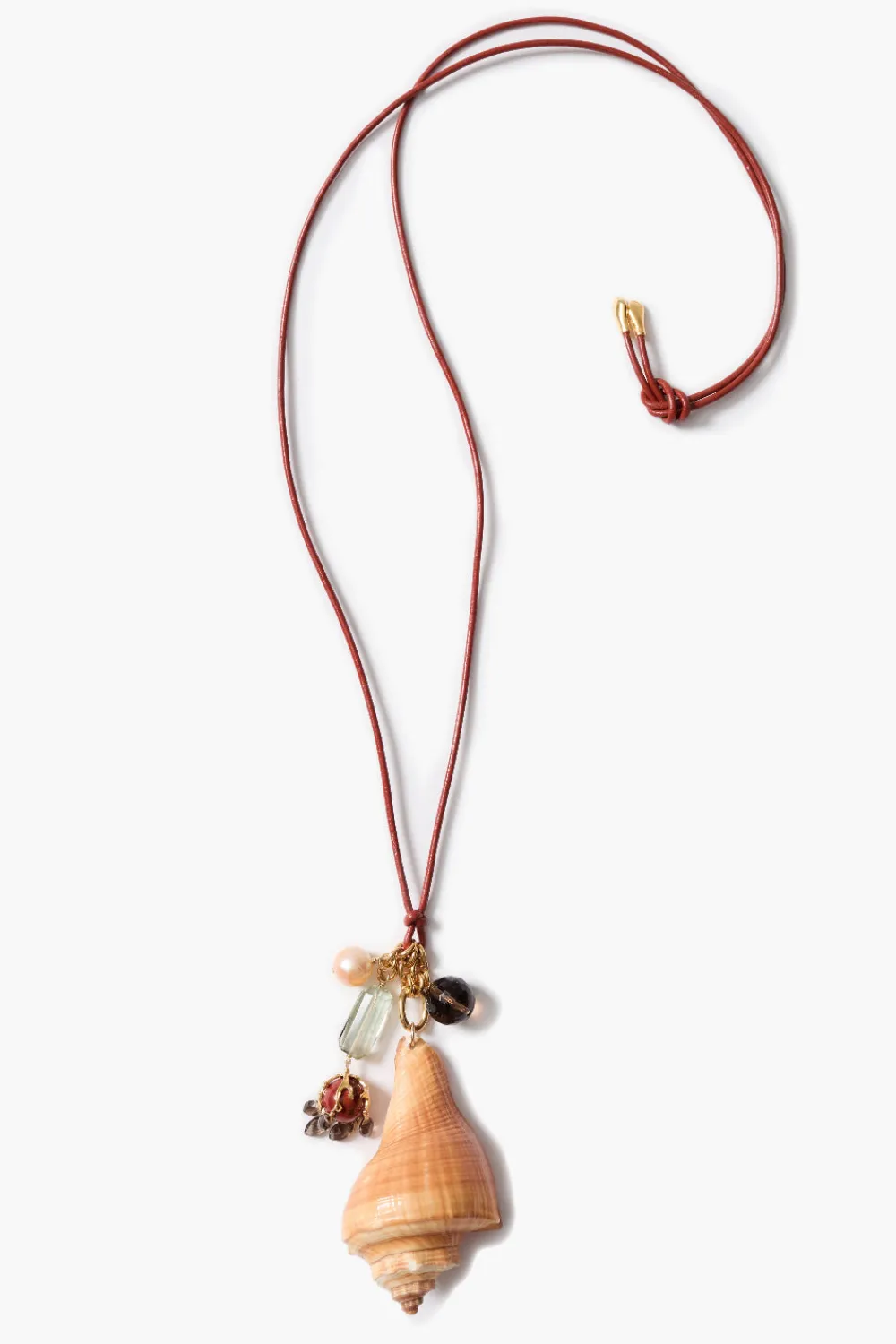 Chan Luu Spiral Shell Charm Necklace Multi