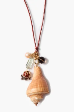 Chan Luu Spiral Shell Charm Necklace Multi