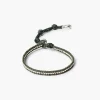 Chan Luu Sterling Silver Single Wrap Bracelet Dark Green