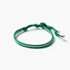 Chan Luu Sterling Silver Single Wrap Bracelet Green