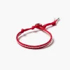 Chan Luu Sterling Silver Single Wrap Bracelet Red