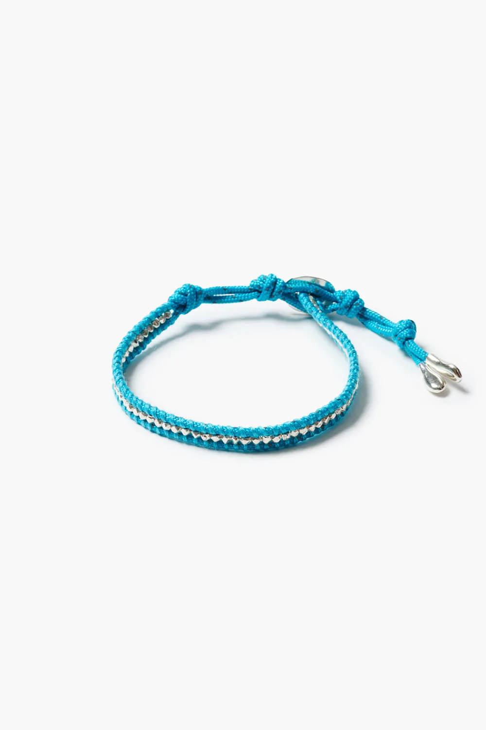 Chan Luu Sterling Silver Single Wrap Bracelet Turquoise