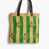 Chan Luu Striped Market Tote Bag Green