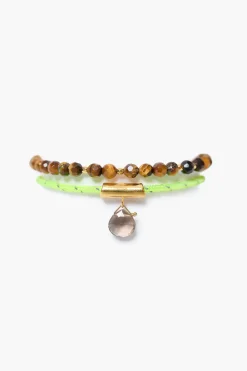 Chan Luu Surf Anklet Set Tiger's Eye