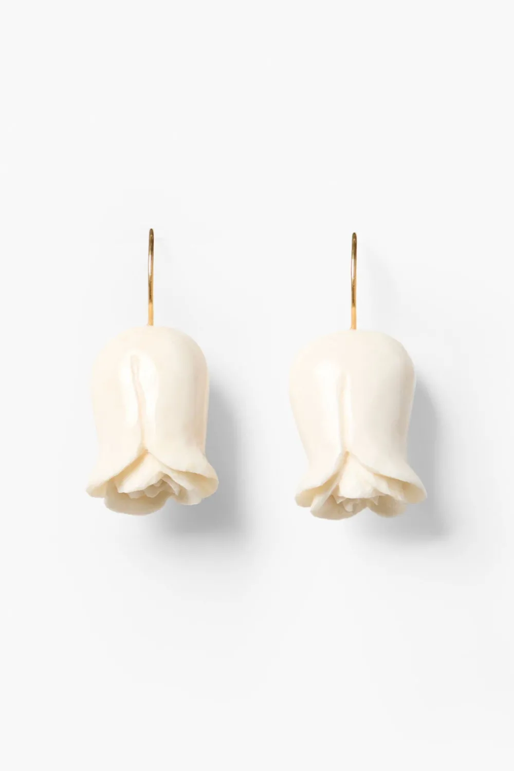 Chan Luu Tearful Rose Earrings White