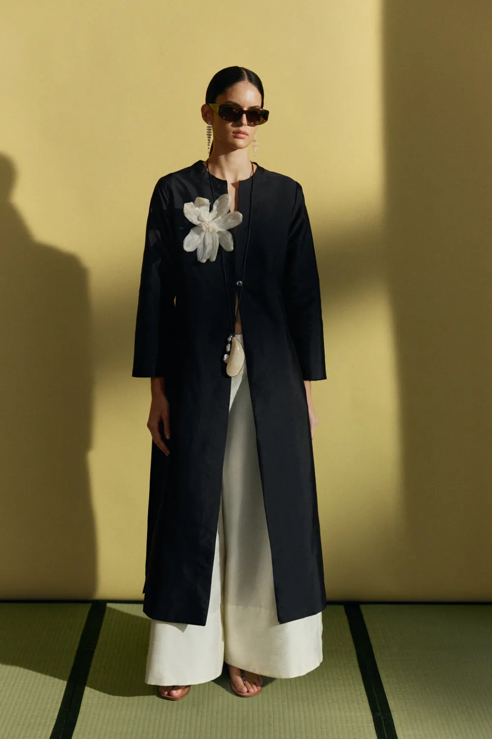Chan Luu Techno Taffeta Coare Coat Back