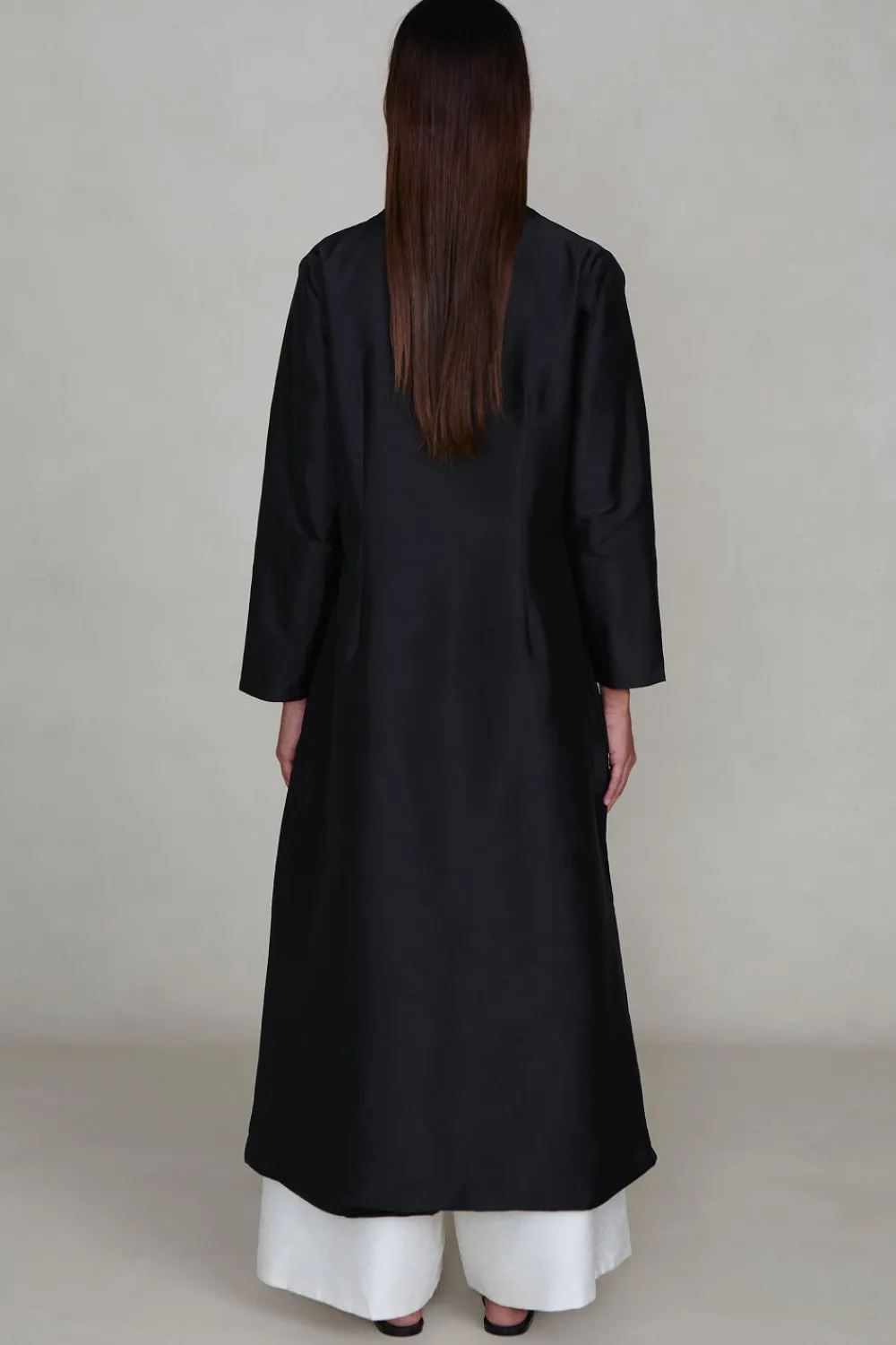 Chan Luu Techno Taffeta Coare Coat Back