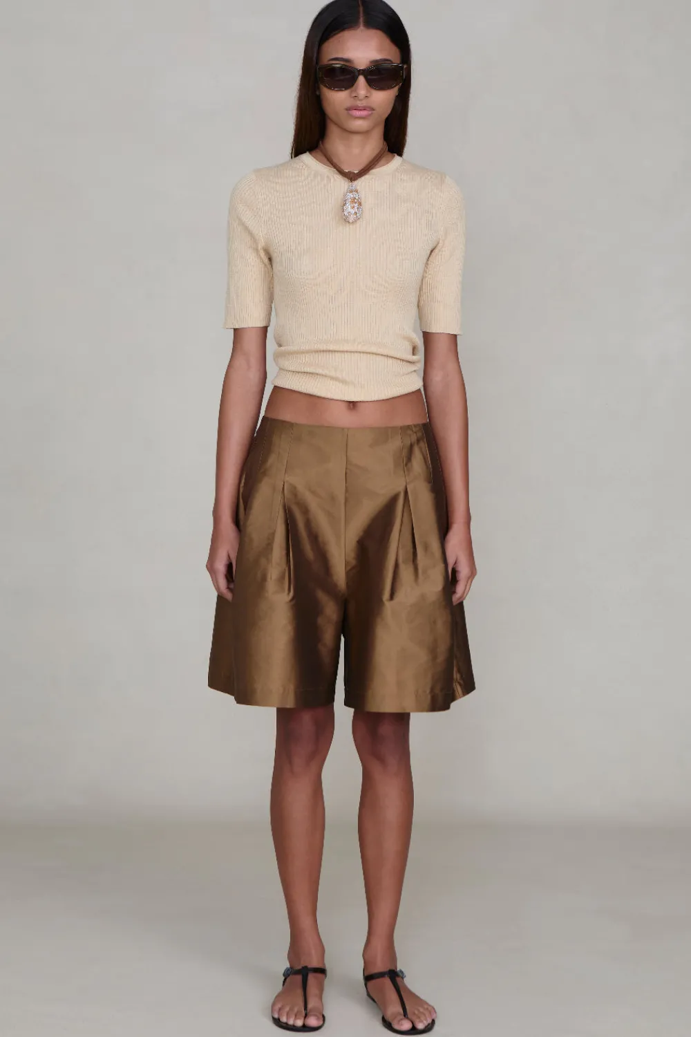 Chan Luu Techno Taffeta ong hort Bronze