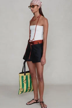 Chan Luu Techno Taffeta Two Tone hort Back