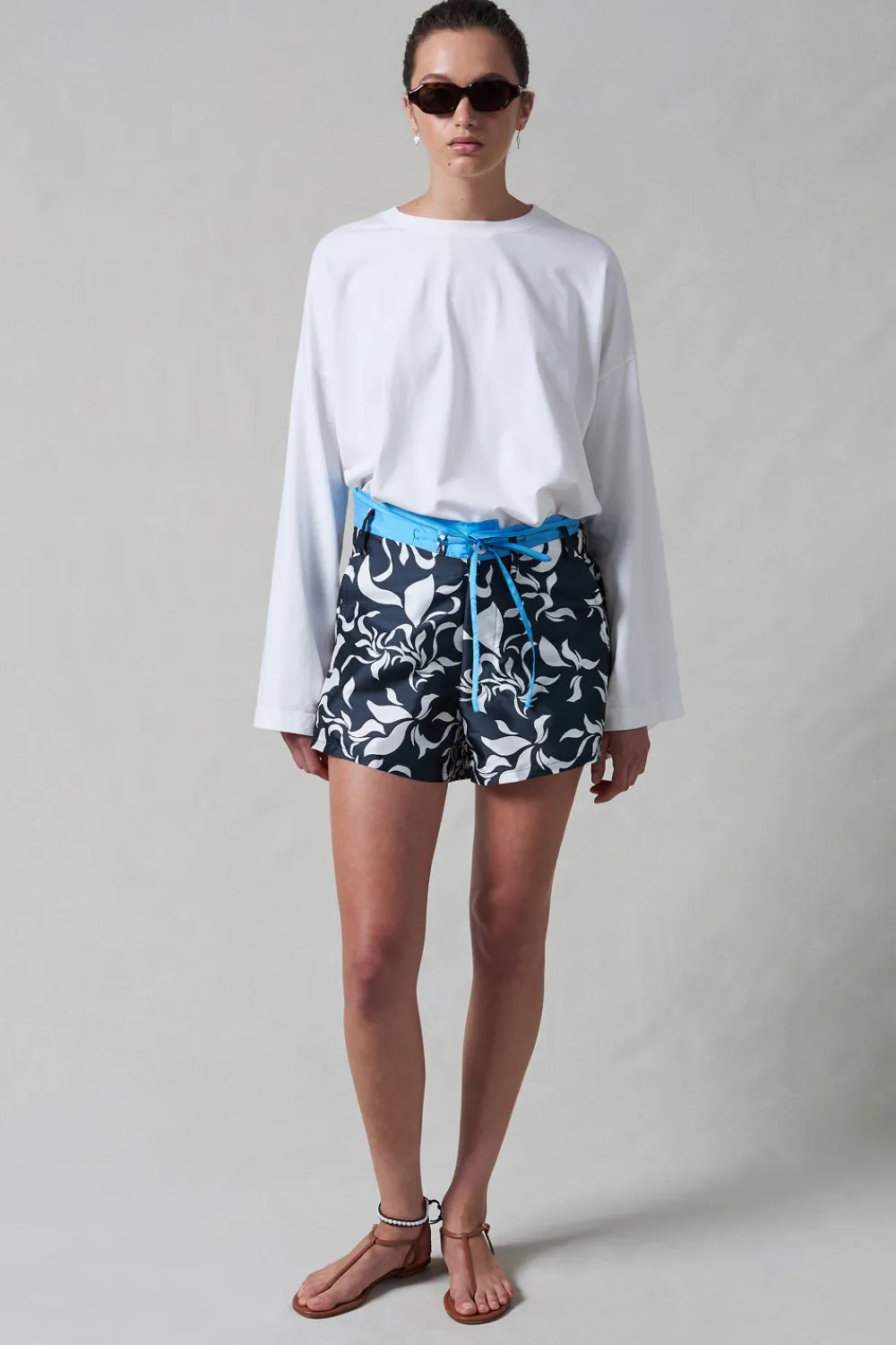 Chan Luu Techno Taffeta Two Tone hort Kona Print