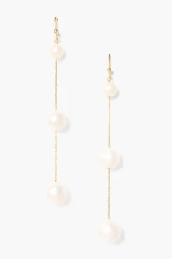 Chan Luu Tiered Floating Pearl Earrings