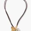 Chan Luu Traveler Leather Charm Necklace Turquoise