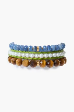 Chan Luu Trinity Bracelet Set Tiger's Eye