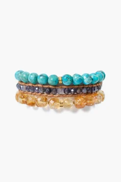 Chan Luu Trinity Bracelet Set Turquoise