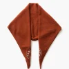 Chan Luu Wool Cashmere Embroidered Bandana Red Clay
