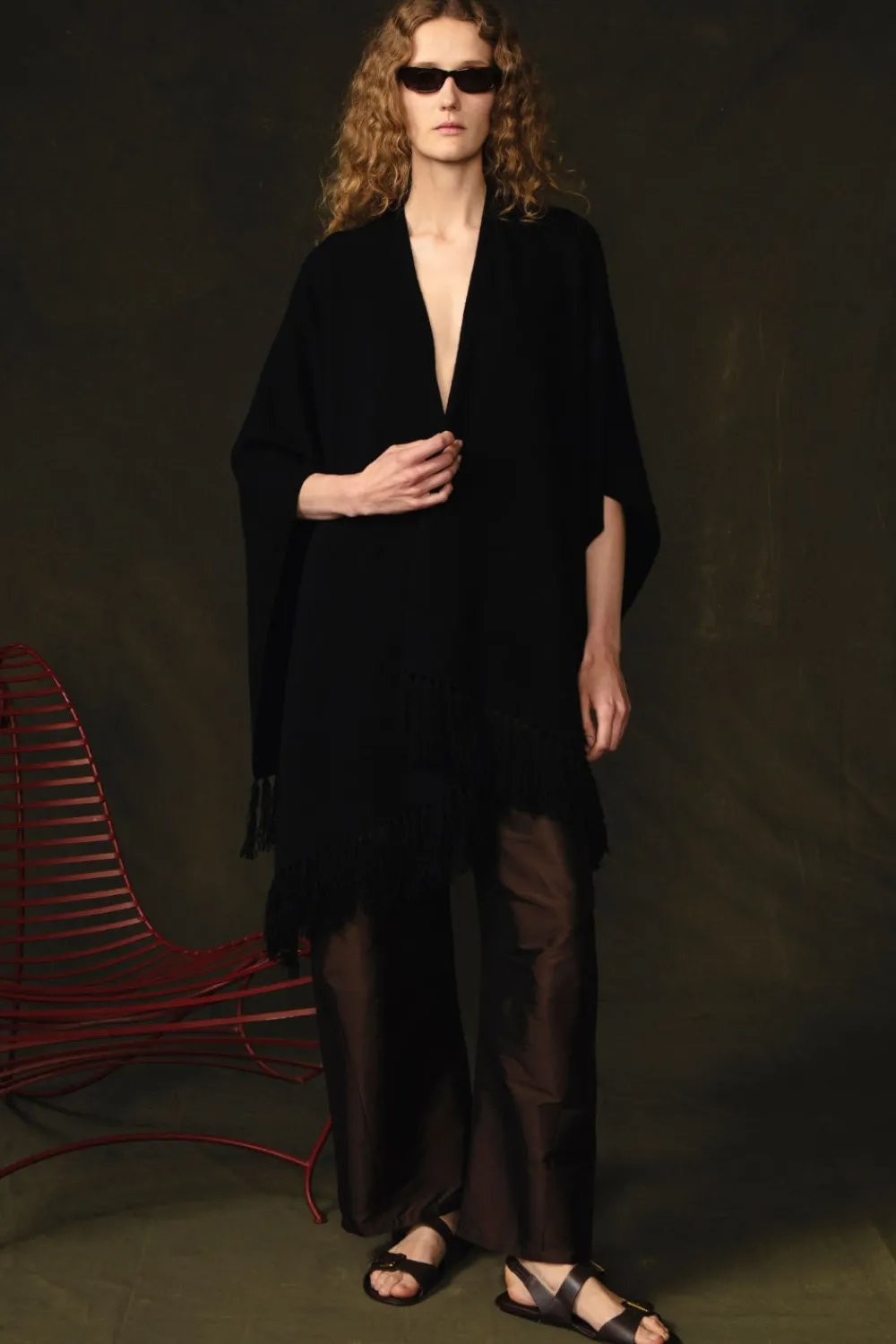 Chan Luu Woo Cahere Knit Cape Back