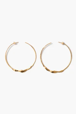 Chan Luu XL Crescent Hoop Earrings Gold
