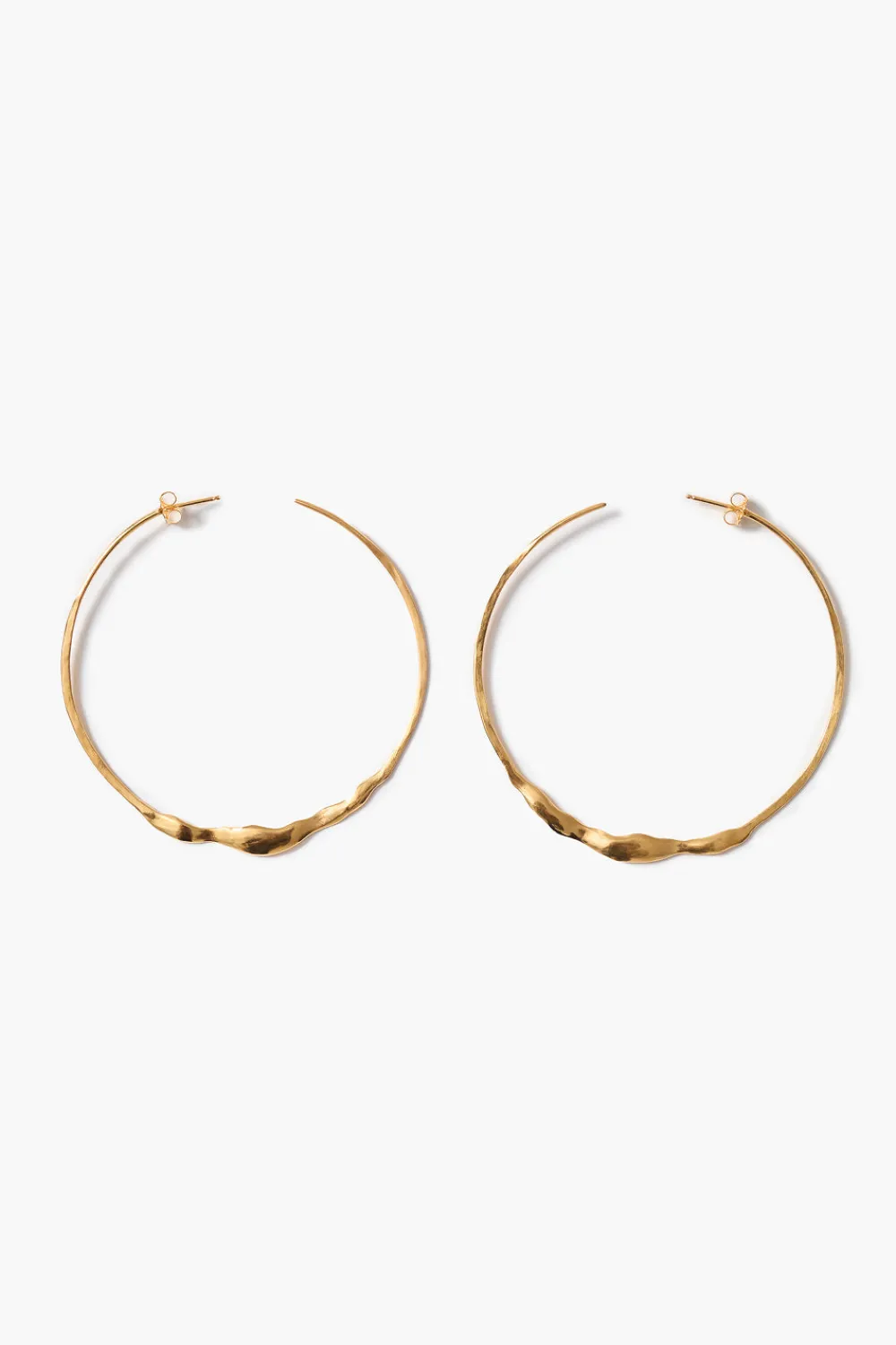 Chan Luu XL Crescent Hoop Earrings Gold