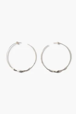 Chan Luu XL Crescent Hoop Earrings Silver